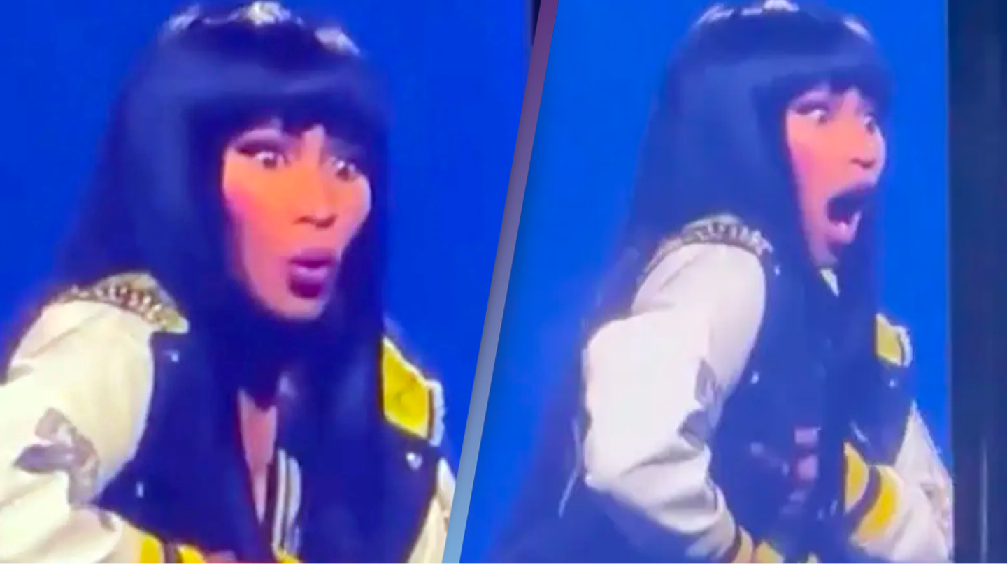 Nicki Minaj mortified after 'whole boob' falls out mid-performance