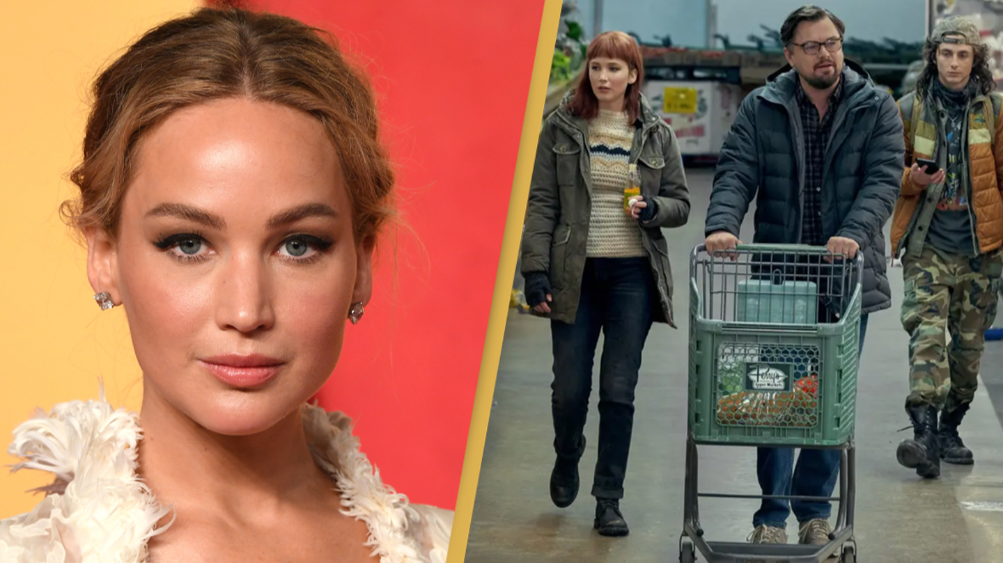 Jennifer Lawrence says filming with Leonardo DiCaprio and Timothée Chalamet was 'absolute misery