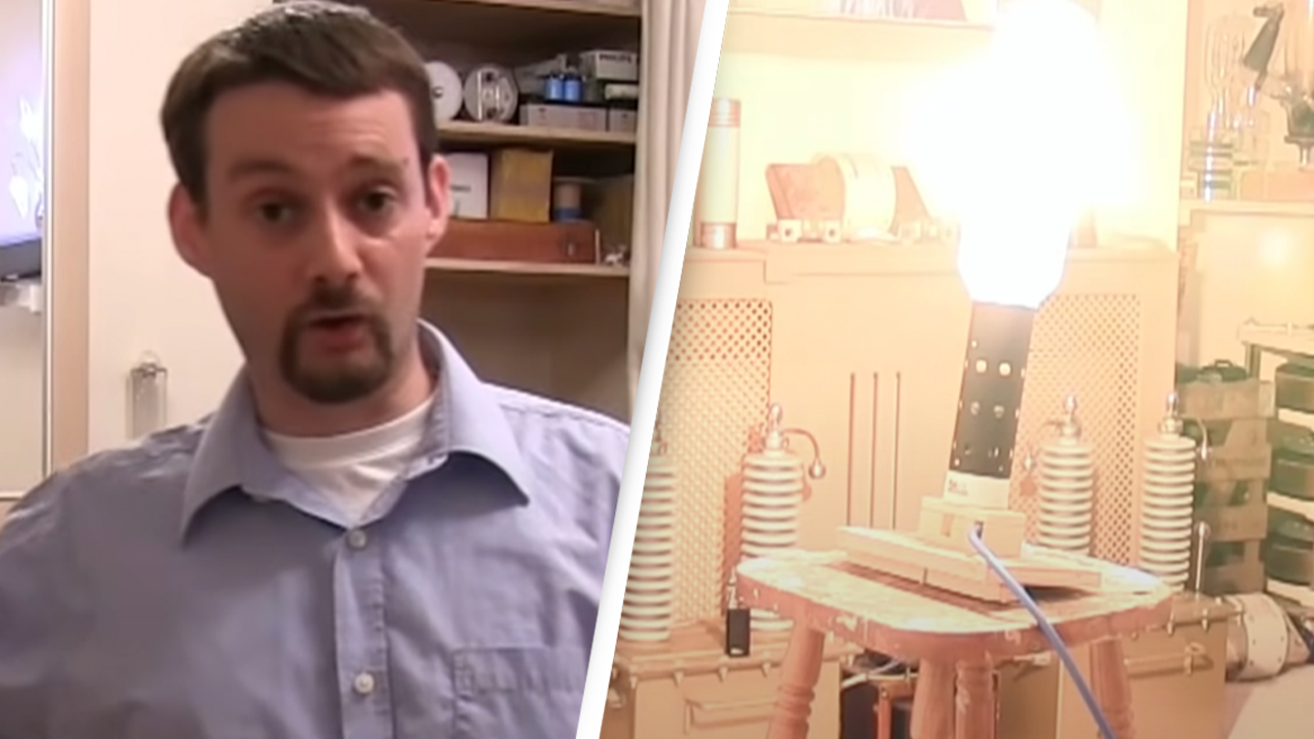 Man shows what it's like to turn on a 20,000 watt lightbulb