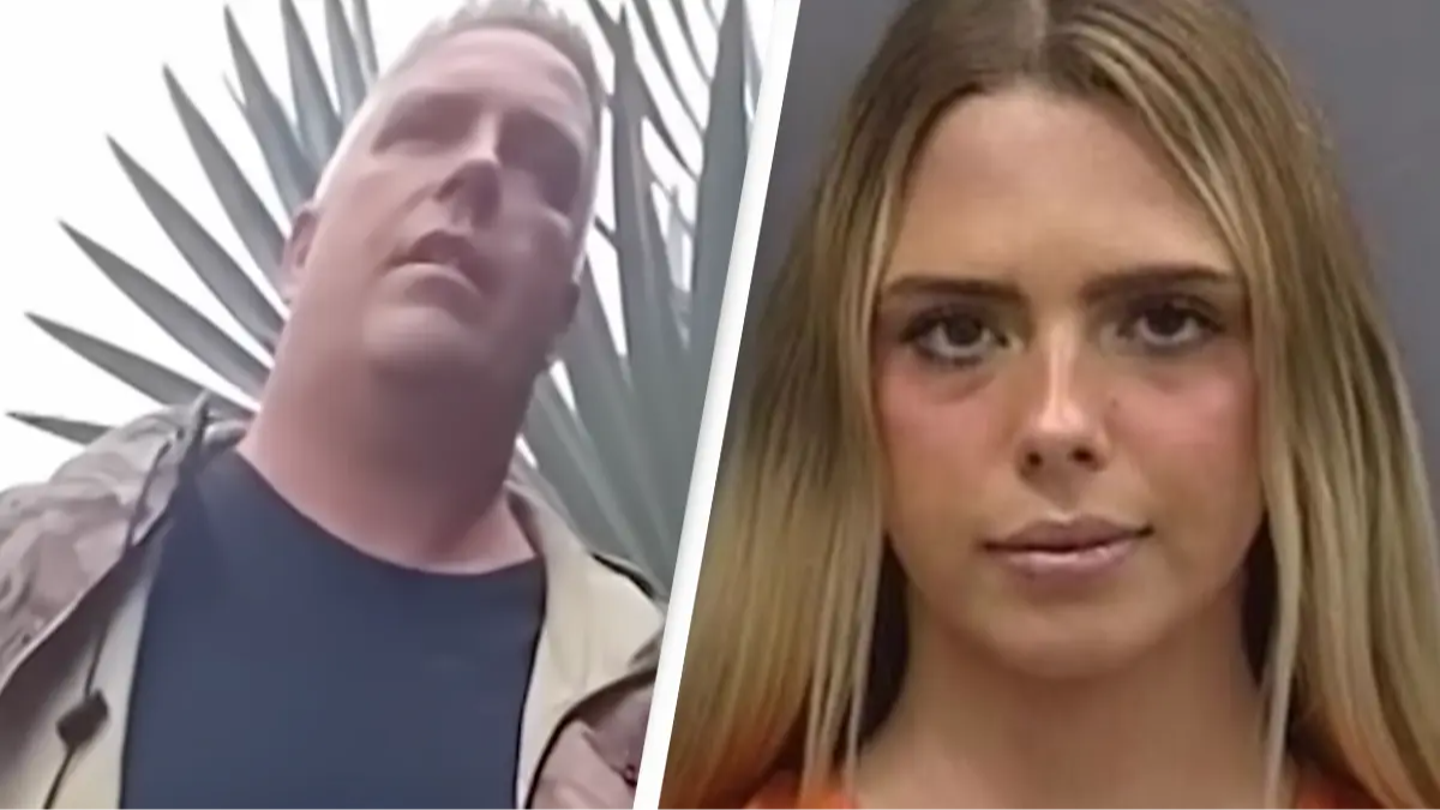 Bodycam footage shows dad's unexpected reaction to 'predator' daughter, 23, 'posing as a 14-year-old to have sex with teenage boys'