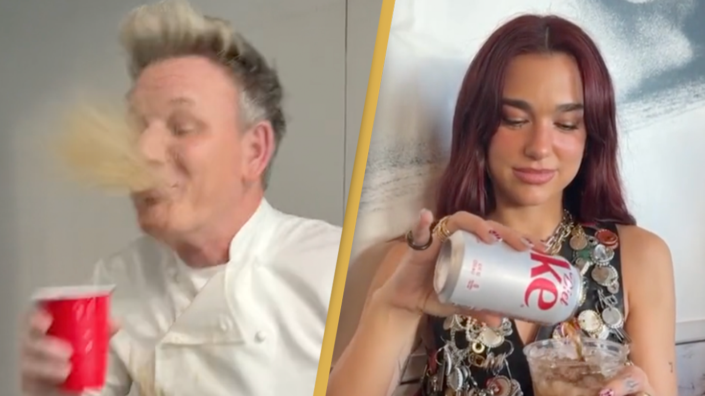 Gordon Ramsay réagit hilaramment au bizarroïde cocktail Diet Coke de Dua Lipa