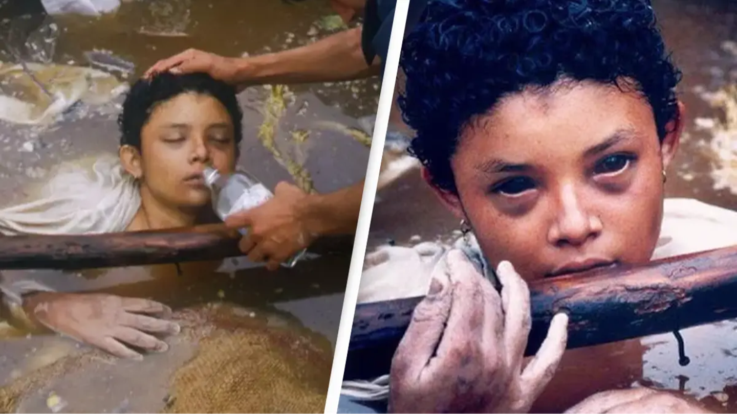 Photographer who took tragic photo of girl trapped in volcanic mudflow reveals heartbreaking question she asked him before dying