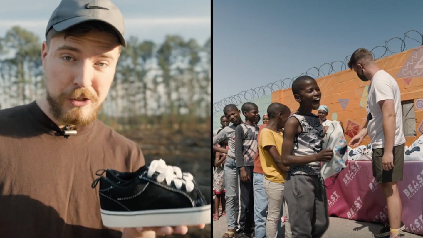 Mrbeast ger 20 000 barn i Afrika sitt första skor