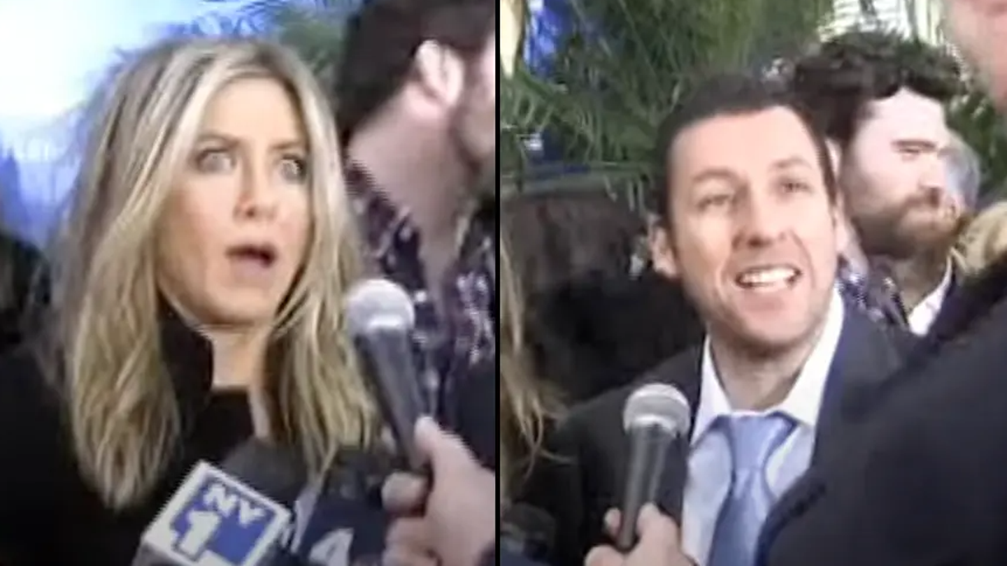 Adam Sandler et Jennifer Aniston : leur réaction hilarante face à un journaliste !